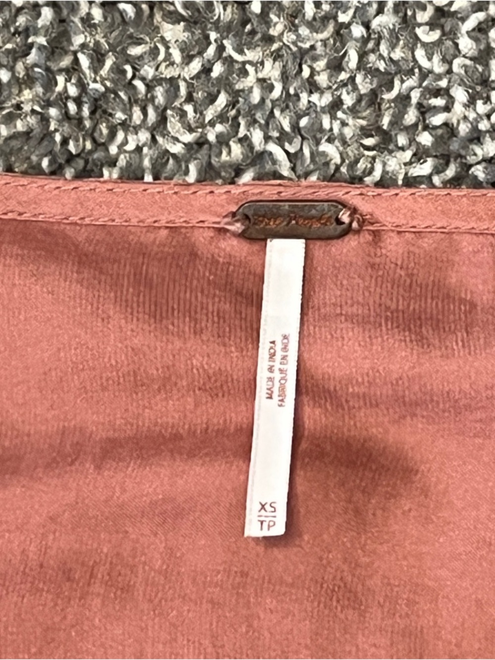 Free People Dusty Rose Wrap-Front Blouse Size XS - Picture 7 of 7